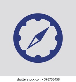  compass ,icon vector illustration. Flat design style