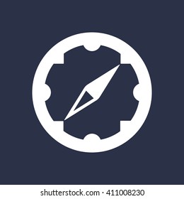  compass ,icon vector illustration. Flat design style