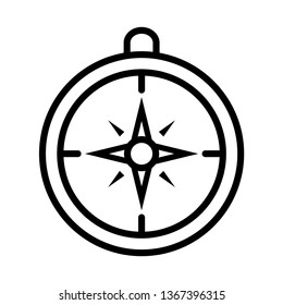 compass Icon Vector Illustration Logo Template