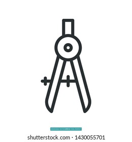 Compass Icon Vector Illustration Logo Template