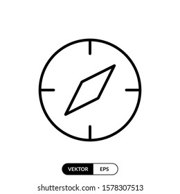 Compass icon vector illustration logo template for many purpose. Isolated on white background.