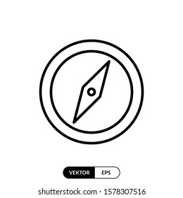Compass icon vector illustration logo template for many purpose. Isolated on white background.