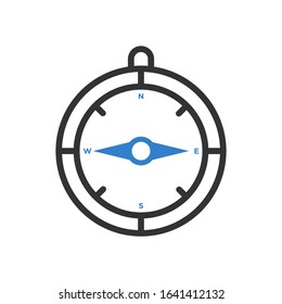 compass icon vector, illustration logo template in trendy style