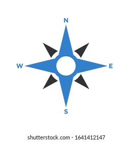 compass icon vector, illustration logo template in trendy style