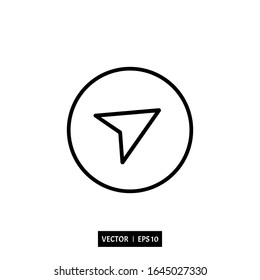 Kompasssymbol Vektorillustration, Illustrations Logo Vorlage für viele Zwecke. Einzeln auf weißem Hintergrund.
