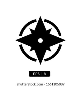 compass icon vector illustration logo template for many purpose. Isolated on white background.