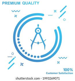 Compass icon vector illustration - modern design