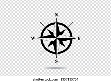 Compass icon vector illustration on background