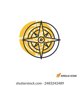 Compass icon vector illustration. Compass symbol isolated on white background.