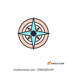 Compass icon vector illustration. Compass symbol isolated on white background.