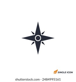 Compass icon vector illustration. Compass symbol isolated on white background.