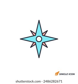 Compass icon vector illustration. Compass symbol isolated on white background.