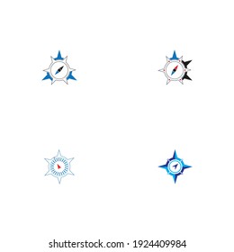 diseño de ilustración de vector de icono de brújula