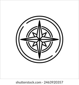 Compass icon. compass Vector illustration for web design and app. isolated on white background