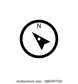 Compass icon vector illustration.Norht west compas icon. Linear symbol with thin outline.
