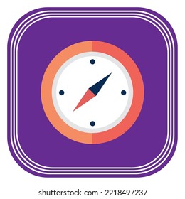 compass icon vector image with purple background