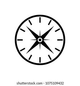 Compass Icon Vector isolated on white background. Flat compass pictogram for business, marketing, internet concept. Trendy modern vector symbol for web site design or mobile app.