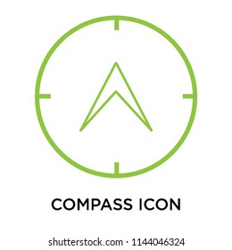 Compass icon vector isolated on white background for your web and mobile app design, Compass logo concept