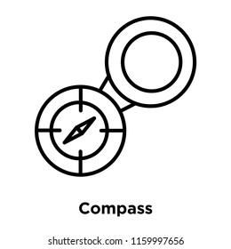 Compass icon vector isolated on white background, Compass transparent sign , line or linear sign, element design in outline style