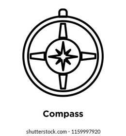 Compass icon vector isolated on white background, Compass transparent sign , line or linear sign, element design in outline style