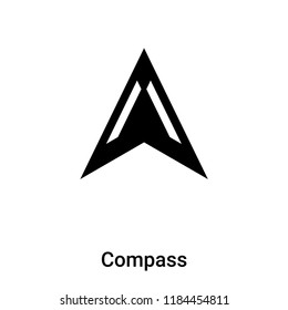 Compass icon vector isolated on white background, logo concept of Compass sign on transparent background, filled black symbol