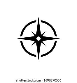 Compass icon. Icon vector isolated on white background