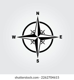 Compass icon. Compass icon vector isolated on white background. Modern compass logo design, Compass icon simple sign.