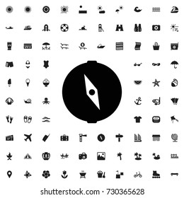 Compass icon. vector isolated icon for web and mobile on white background.. set of filled summer icons.