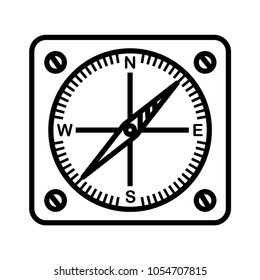 compass icon vector line art template