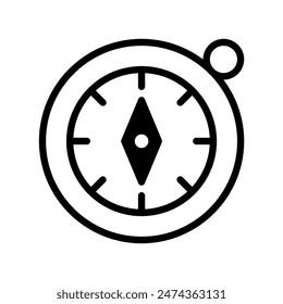 Compass icon vector or logo illustration style 