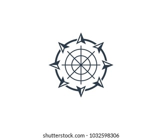 Compass Icon Vector Logo Template