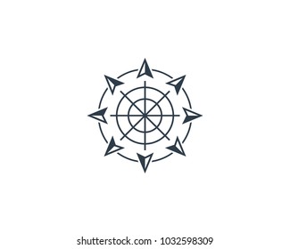 Compass Icon Vector Logo Template