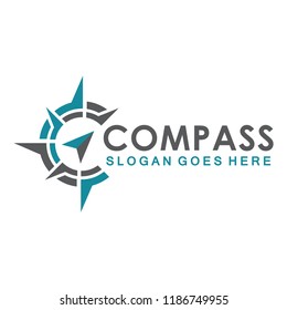 compass icon vector logo template 