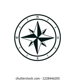 Compass icon vector logo template
