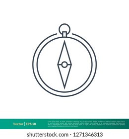 Compass Icon Vector Logo Template