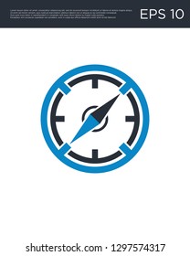 Compass Icon Vector Logo Template