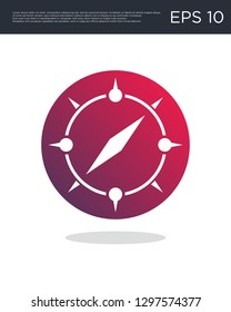 Compass Icon Vector Logo Template