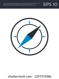 Compass Icon Vector Logo Template
