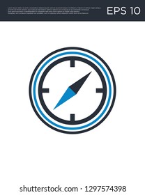 Compass Icon Vector Logo Template