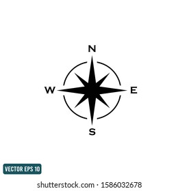 Compass Icon Vector Logo Template Design Element