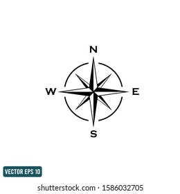 Compass Icon Vector Logo Template Design Element