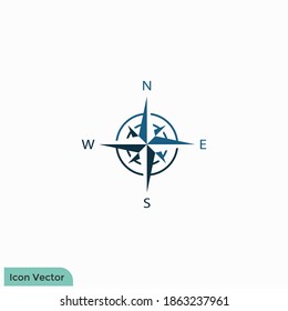 compass icon vector logo template design element