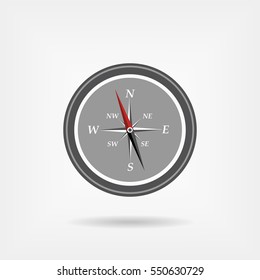 Compass icon vector. Navigation and orienteering