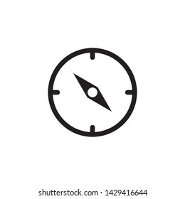 Compass icon vector.  Compass navigation symbol illustration. Simple design on white background.