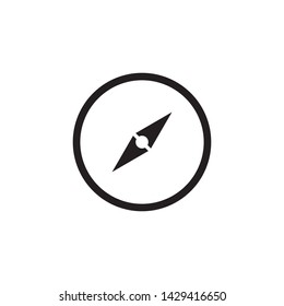 Compass icon vector.  Compass navigation symbol illustration. Simple design on white background.