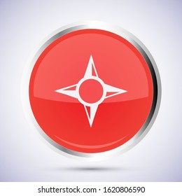 Compass icon vector. Compass navigation symbol illustration. icon vector Simple design on white background icon vector
