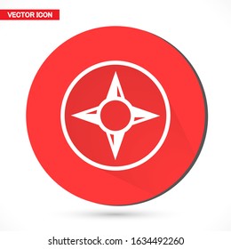 Compass icon vector. Compass navigation symbol illustration. icon vector Simple design on white background icon vector