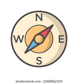 Compass icon vector on trendy design