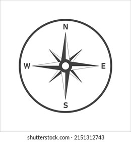 Compass icon vector on white background. EPS 10