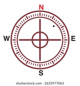 Compass icon vector on white background
